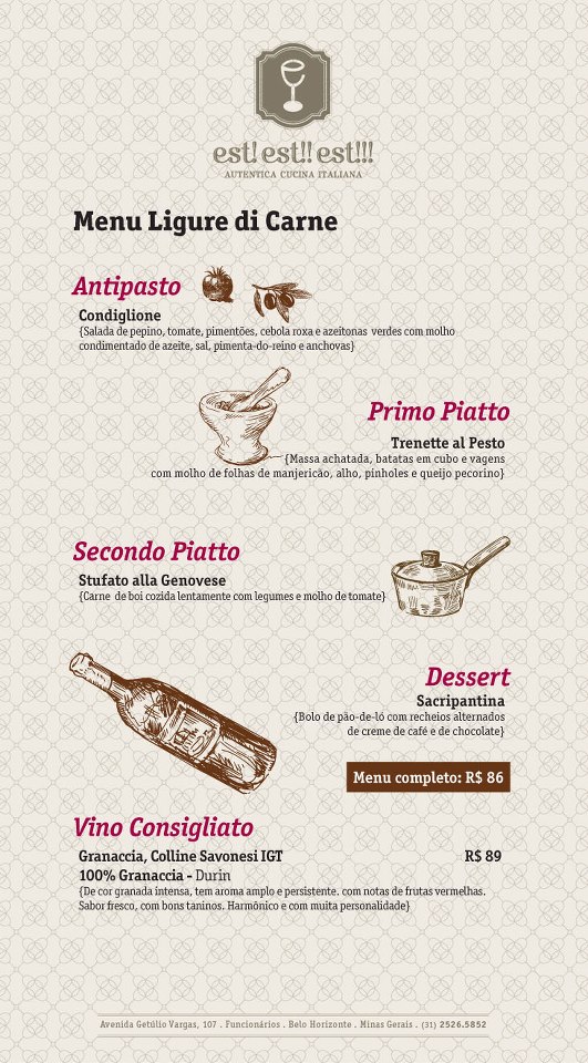 Menu da Ligúria (Carne)