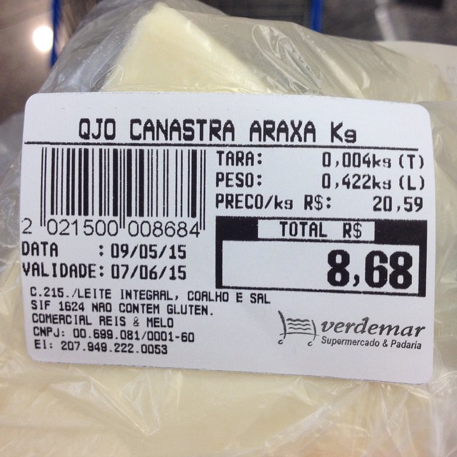 Queijo Minas com nomenclatura errada